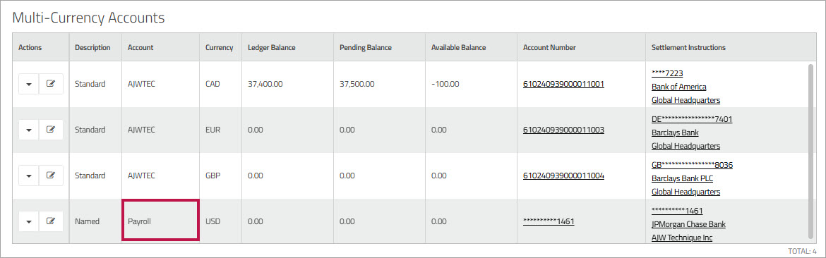 MCA Account renamed